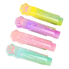 GENERICO - Goma De Borrar Retráctil Diseño Gatito Brillitos Kawaii