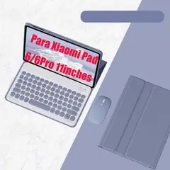 SHARGE - Teclado y Ratón Bluetooth Para Xiaomi Pad 6/6Pro 11in Español-Purple.