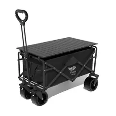 HOMER DESIGN - Carrito plegable para camping compra con freno porta vaso con mesita