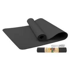 DETODOYMAS - Mat Yoga Colchoneta Eco 8mm + Bolso + Correa - Negro