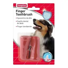 BEAPHAR - Cepillo Diente Perro Gato Dedo X2 Mascota - Aquarift