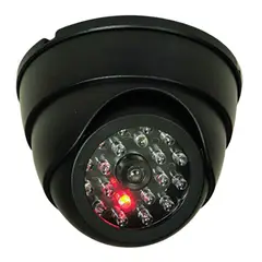 GENERICO - Cámara Tipo Domo Falsa Luz Led Simuladora De Vigilancia