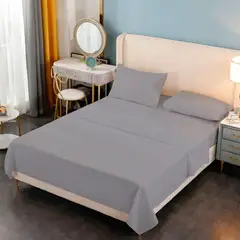 GENERICO - Sabana Premium Algodón 188 Hilos - Gris - king