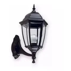 GENERICO - Farol Aplique De Pared Estilo Clasico Exterior Negro 30cm