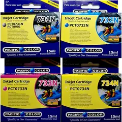 PACIFIC COLOR - Pack de Tinta Alternativa para Epson 73