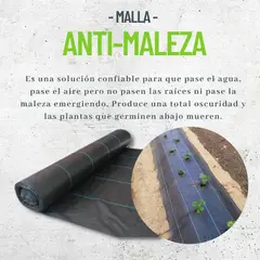 GENERICO - Malla Antimaleza 1.05 De Ancho X 25 mts De Largo, Cubre Suelo