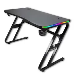 RESPAWN - Escritorio Gamer GT100 Full RGB + PAD XL + C. Remoto - Negro.