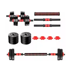 GENERICO - Set De Mancuernas Ajustable De 10kg Con Extensor De Pvc