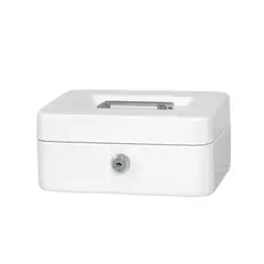 HOMESTAR - Caja Fuerte Metálica Para Dinero Seguridad Blanca
