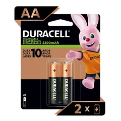 DURACELL - Pack 2 Pilas AA Recargables 2500mAh