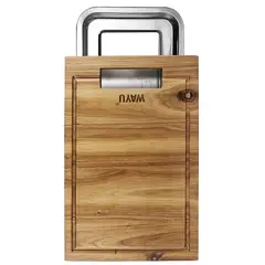 WAYU - TABLA MADERA BANDEJA DE ACERO