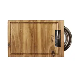 WAYU - TABLA MADERA BOWL ACERO