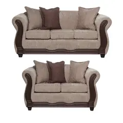 GENERICO - Juego de Living 3, 2 Barcelona Beige
