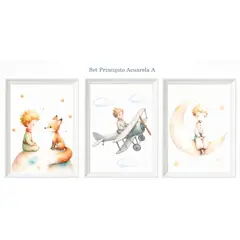 DECORACION CREATIVA - Set Cuadro Infantil Niño - Principito Acuarela A
