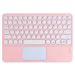 BANANA TIENDA - Teclado Inalámbrico Para iPad Tablet Universal Touchpad Rosa
