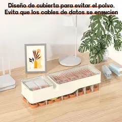 AIZO - Caja De Almacenamiento De Escritorio Con Velcro
