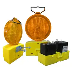 QRUBBER - Lámpara Destellante Amarilla con Batería