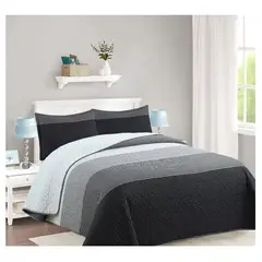 COMPRAPO - Cubrecama Quilt Juvenil Sherpa King Modelo Grafitos + 2 Fundas