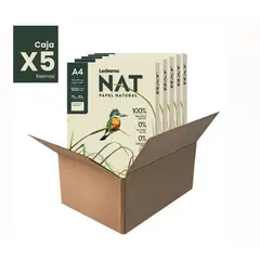 LEDESMA - Pack 5 Resmas A4 Papel Ecológico 500 Hojas c/u Caña de Azúcar