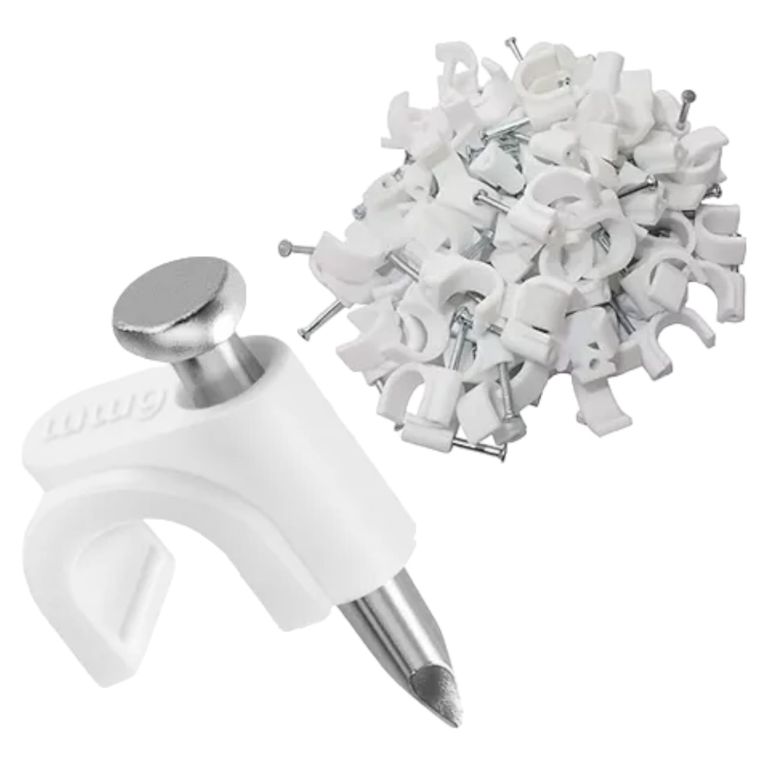 Grapa Con Clavo Para Fijar Cable 35 Unid Ferretoro 7mm