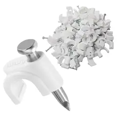 GENERICO - Grapa Con Clavo Para Fijar Cable 35 Unid Ferretoro 7mm