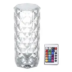 GENERICO - Lampara De Mesa Noche Touch Cristal Diamante Tactil Usb