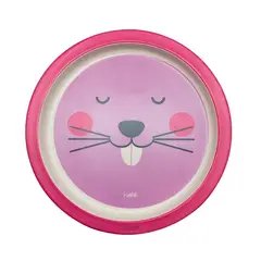 KEEP - Plato Bamboo Kido 21cms Diseño ROSADO