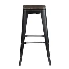 WHITE MARKET - Pack x 4 Taburete Tolix negro