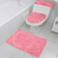 DORAL - Set De Alfombras De Baño 3 Piezas Rosa