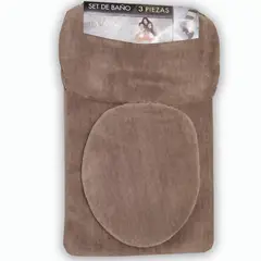 DORAL - Set De Alfombras De Baño 3 Piezas Marrón Cafe claro