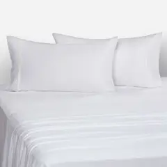 ROSEN - Sábana 400 Hilos Bambú Lisa Ame Blanca Súper King