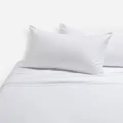 ROSEN - Sábana 400 Hilos Algodón Egipcio Lisa Ame Blanca King