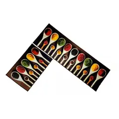 GENERICO - Alfombra Para Cocina Piso Baño Antideslizante Set 2 En 1.