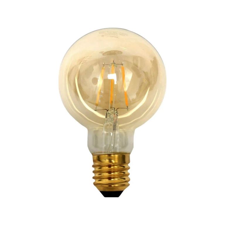 AMPOLLETA G80 GLOBO FILAMENTO 6W LUZ CÁLIDA ÁMBAR