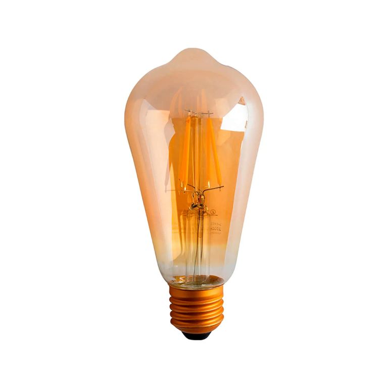 AMPOLLETA E27 PERA FILAMENTO 4W LUZ CÁLIDA ÁMBAR