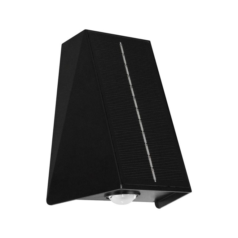 APLIQUÉ SOLAR 1.3W LUZ CÁLIDA IP55 NEGRO