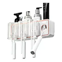 IMPORTCLICK - Dispensador Automático Pasta Dientes Porta Cepillo Blanco