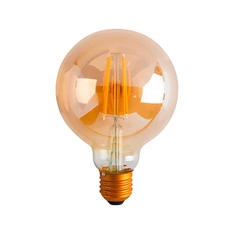 AMPOLLETA E27 GLOBO FILAMENTO 5W LUZ CÁLIDA ÁMBAR