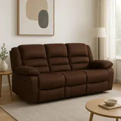 DANIELS - Sofa 3 Cuerpos Reclinable Martell Marrón 98060s