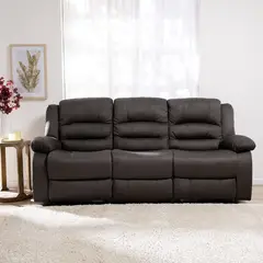 DANIELS - Sofá 3 Cuerpos Reclinable Clásico Martell Gris 98060SGR