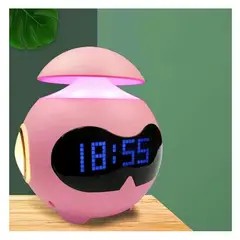 GENERICO - Reloj Despertador Emoji Digital Rgb Luz Led Y Parlante Bt