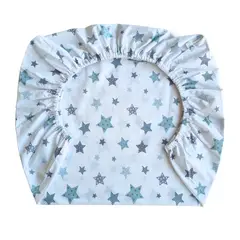 GENERICO - Set de Sábanas para Colecho 3 Piezas Diseño Estrellas Verde