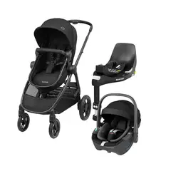 MAXI COSI - Coche Travel System Zelia 3 + Pebble 360° + Family Fix Black