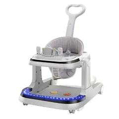 CRUSEC - Andador Plegable Con Pedal Musical Luces Y Mesita Comedor