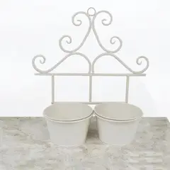 BRIC - Macetero Doble Colgante Blanco.