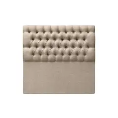 ESPACIO HOGAR - Respaldo de Cama Capitoné Premium Lino Beige - Super King