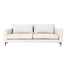 GENERICO - SOFA ELENA 2 CUERPOS CHENILLE CREMA