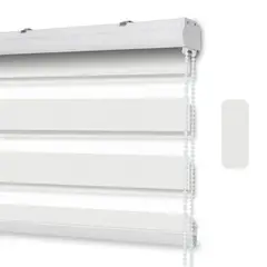 GENERICO - Roller Duo con Cenefa 180 x 200 - Cortina Blanco