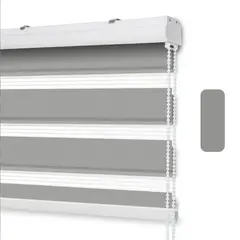 GENERICO - Roller Duo con Cenefa 220 x 240 - Cortina Gris