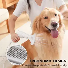 GENERICO - Cepillo Secador De Pelo Portátil Para Mascotas 2 En 1